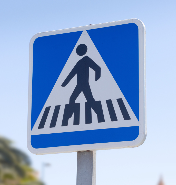 Fußgängerüberweg-Straßenschild