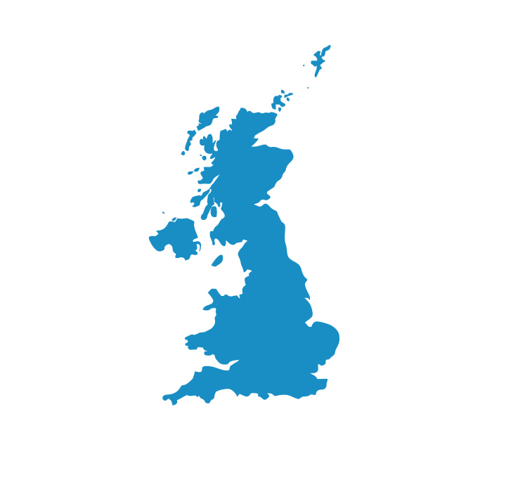 Karte des Vereinigten Königreichs