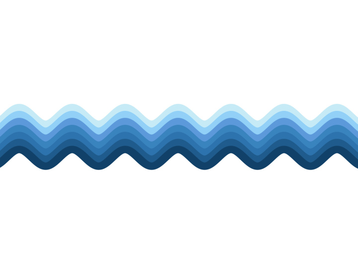 Blaue Welle, Vektorillustration