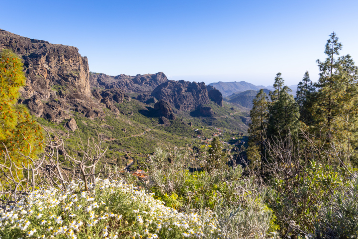 Gran Canaria-Blick auf die Felsen