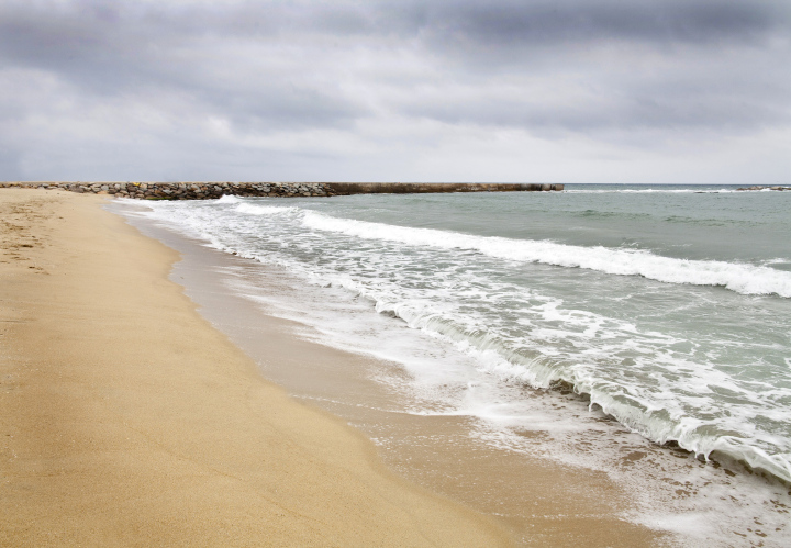 Gelber Sand am Strand