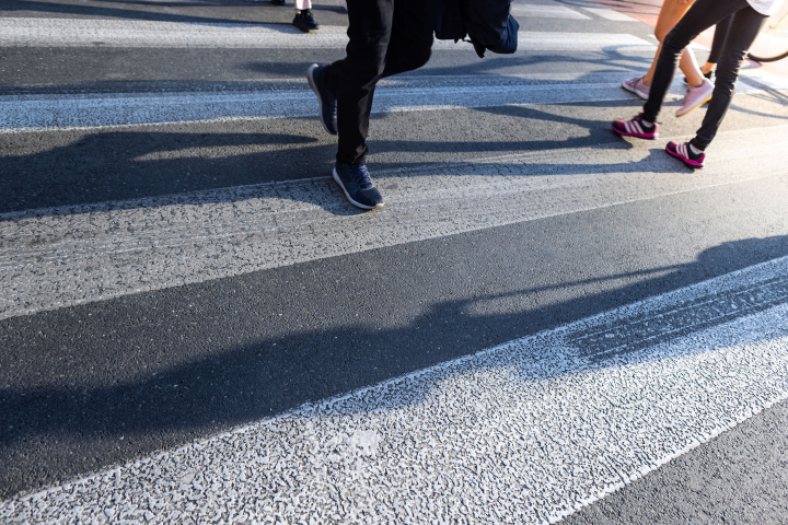 Fußgängerüberweg in der City