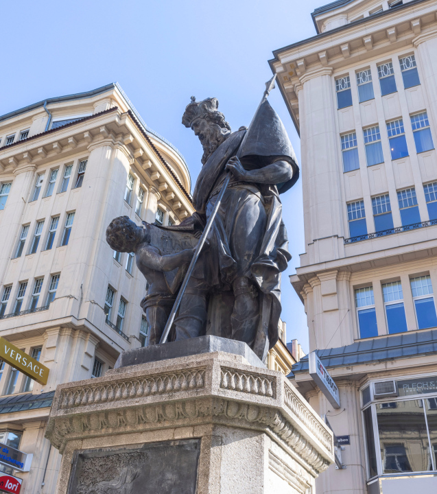 Saint Lopold, Firgura, Brunnen in der Grabenstraße in Wien