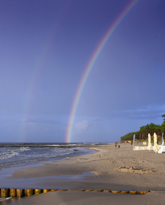 Regenbogen am Strand