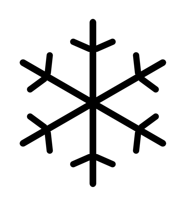 Schneeflockenfreies Symbol