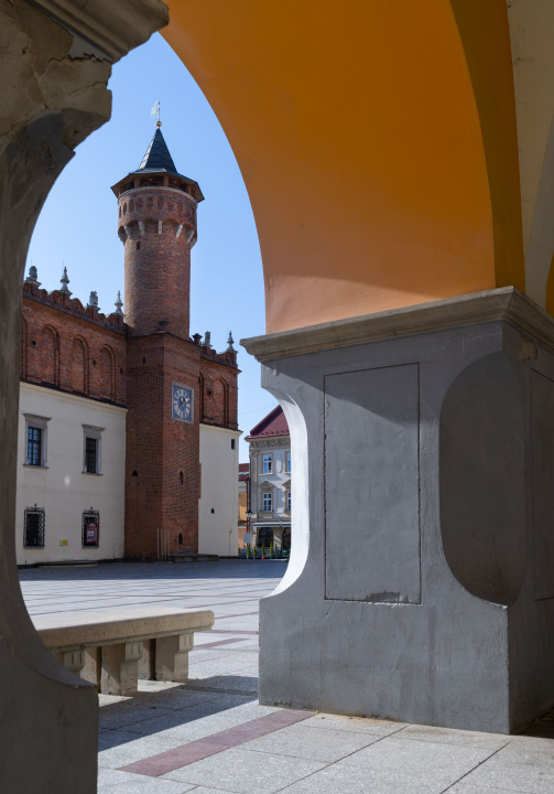 Das Rathaus auf dem Marktplatz in Tarnów