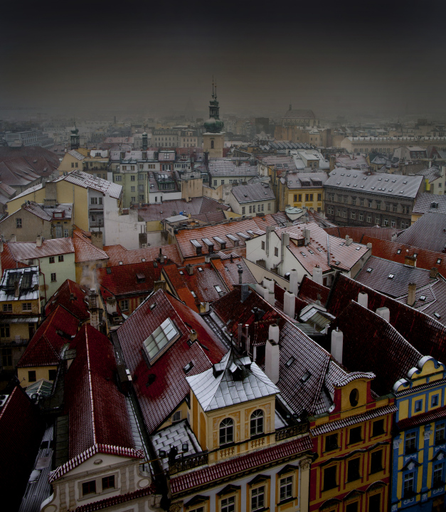 Blick auf das tschechische Prag vom Turm
