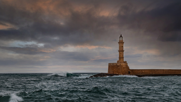 Leuchtturm von Chania, Kreta, Griechenland