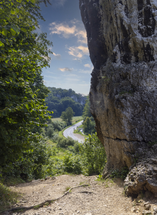 Pieskowa Skała, Blick auf die Straße nach Ojców