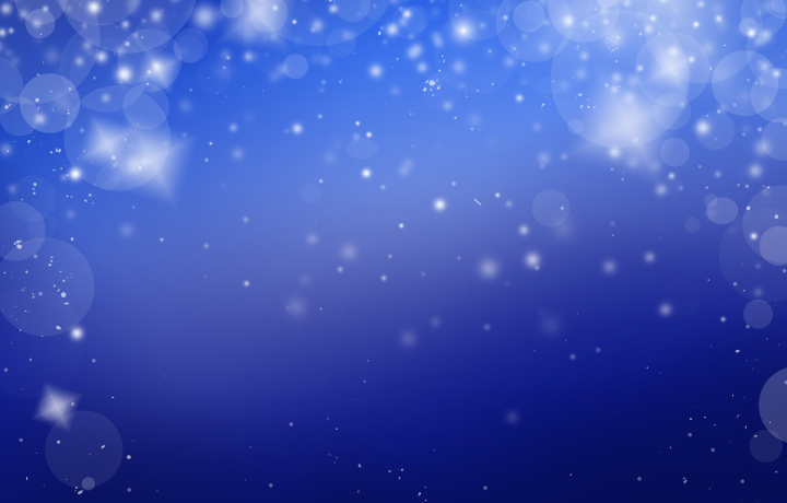 Blauer Hintergrund, Glitzer, Lichter, weiße Punkte, Winter