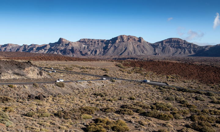 Die Landschaft im Süden Teneriffas