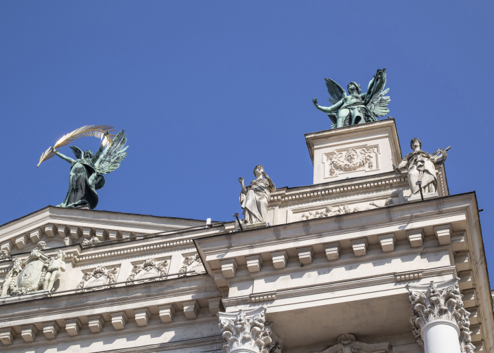 Architektonische Details zum Opernhaus in Lemberg