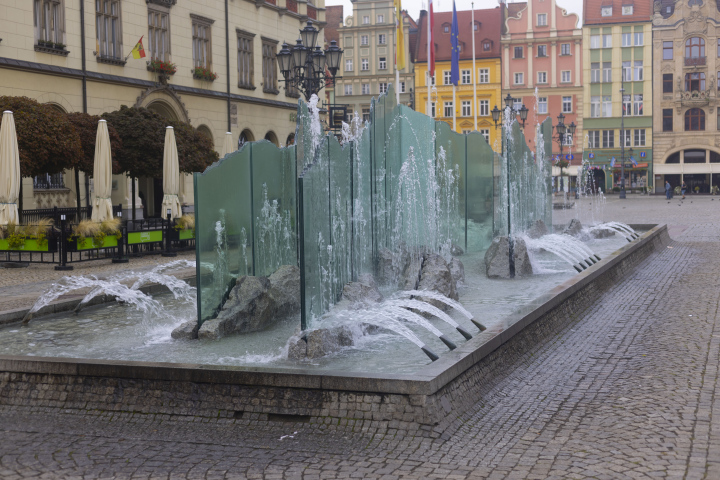 Brunnen auf dem Marktplatz in Breslau