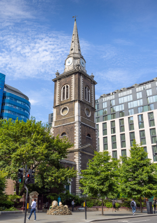 Aldgate-Kirche. Aldgate Square London.