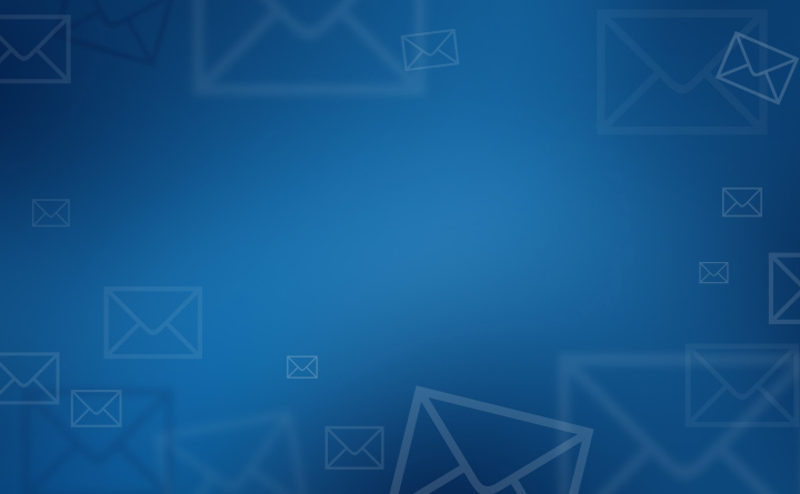 Blauer Hintergrund mit Umschlag-Thema