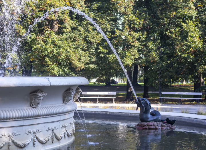 Brunnen im Saski-Garten in Warschau