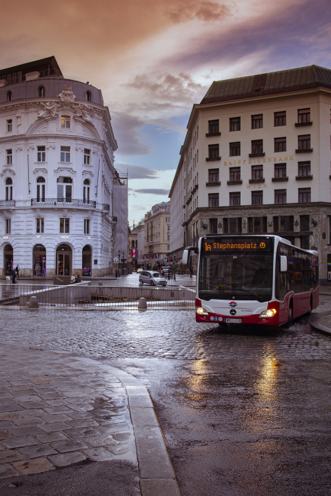 Bus im Zentrum von Wien