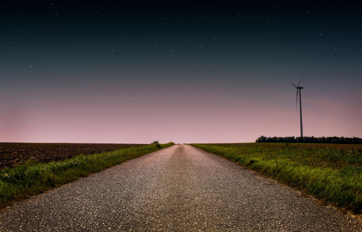 Straße in der Nacht