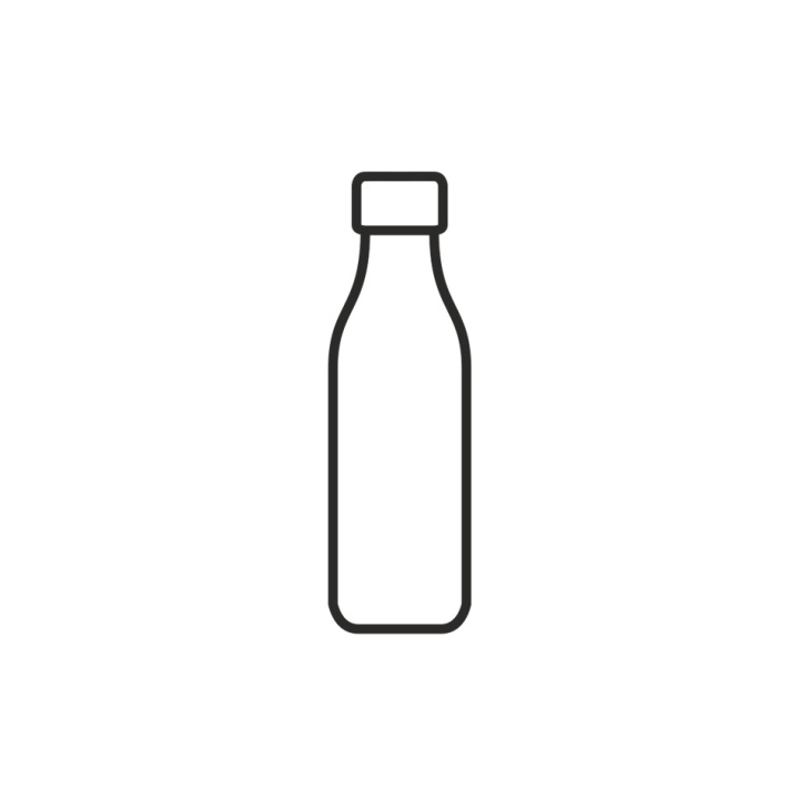 Wasserflasche, Symbol für dünne Linie