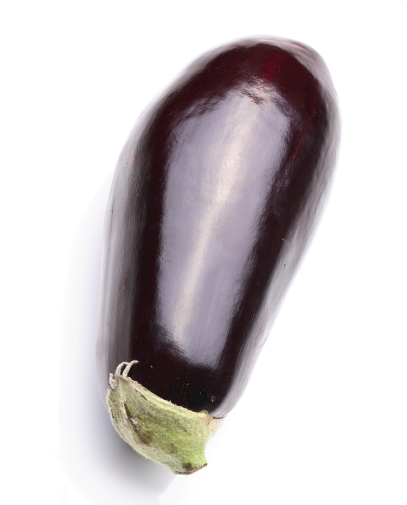 Eine große Aubergine