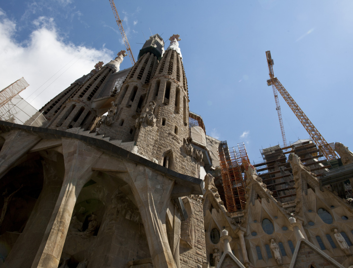 Bau der Kathedrale von Barcelona