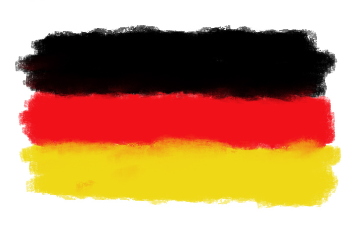 Bemalte deutsche Flagge