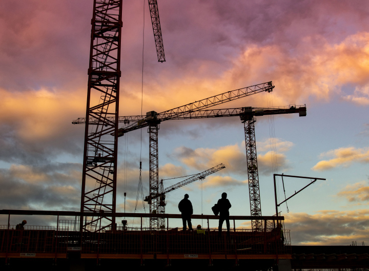 Arbeiter auf der Baustelle