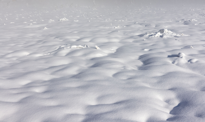 Neuschnee im Gebiet außerhalb der Stadt