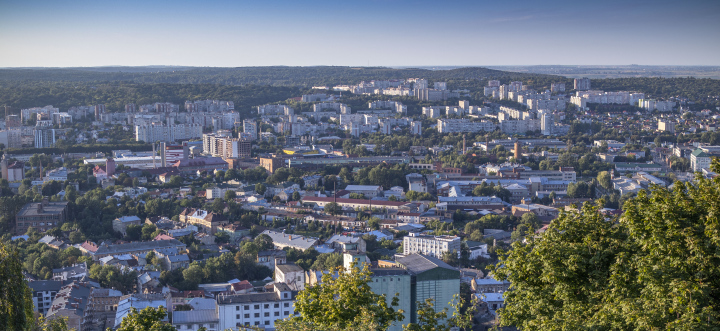 Lemberg, Panorama der Stadt, Blick auf Wohngebäude