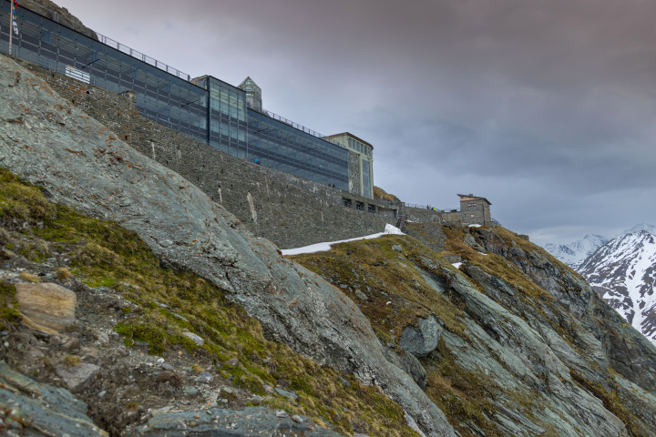 Großglockner-Hochalpenstraße, Gebäude, Parkplatz oben