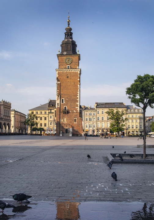 Rathaus Turm am Marktplatz in Krakau