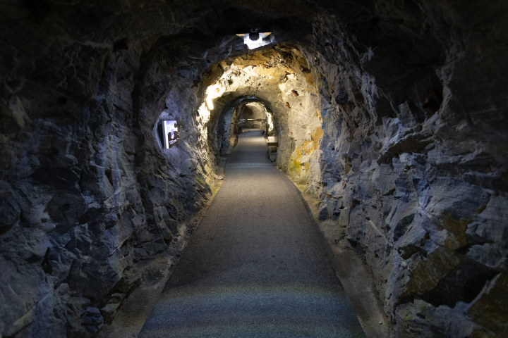 Gebohrter Tunnel am Kitzsteinhorn, Kaprun, Österreich