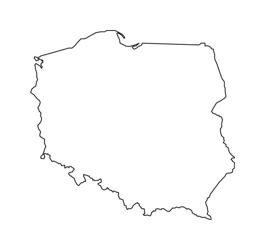Vektorkarte von Polen