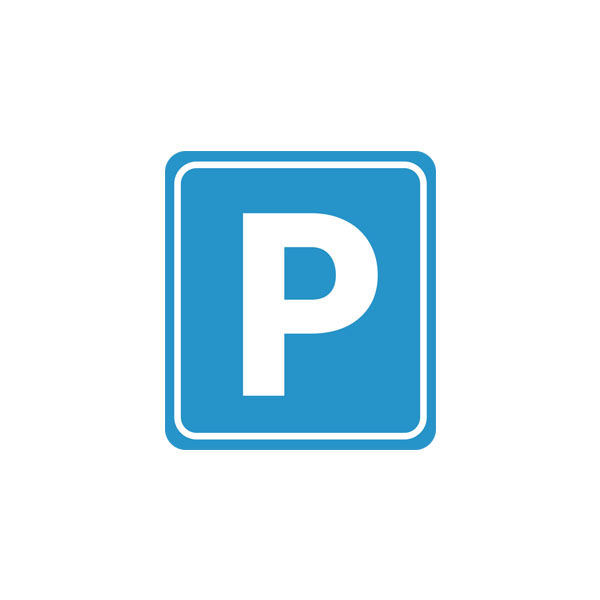 Parkstraßenschildvektor mit Parkplatz