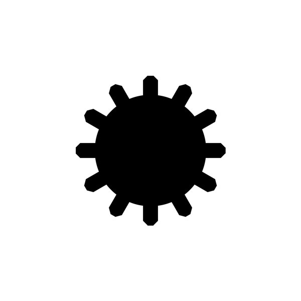 Zahnrad, Einstellungen, Symbol