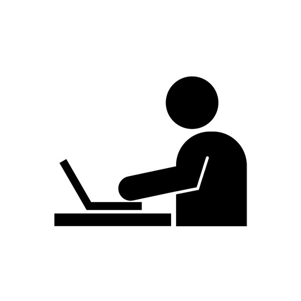 Arbeit, Laptop-Symbol, Symbol