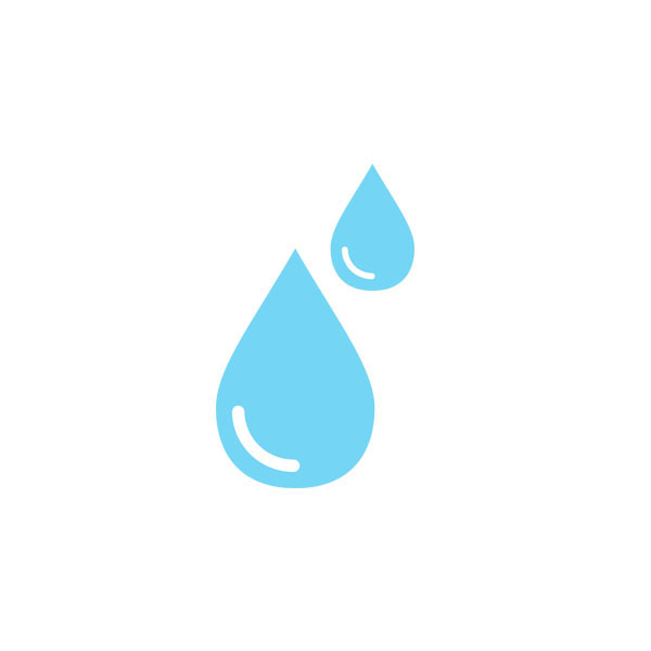Zwei blaue Wassertropfen Symbol