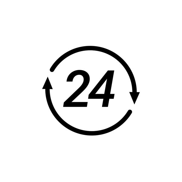 24h 24/7 Kundendienstsymbol